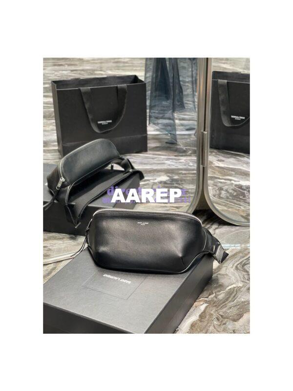 Replica YSL Saint Laurent Classic Belt Bag In Soft Black Leather 3