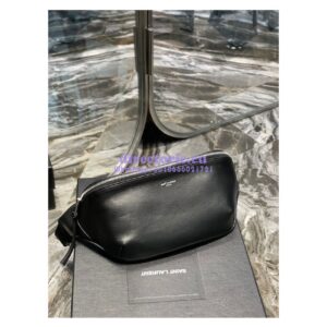 Replica YSL Saint Laurent Classic Belt Bag In Soft Black Leather 2