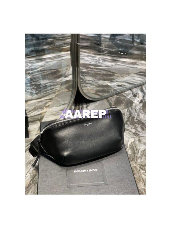 Replica YSL Saint Laurent Classic Belt Bag In Soft Black Leather 4