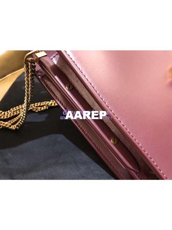 Replica YSL Saint Laurent Cassandra Monogram Clasp Bag In Smooth Leather Dark Red 9