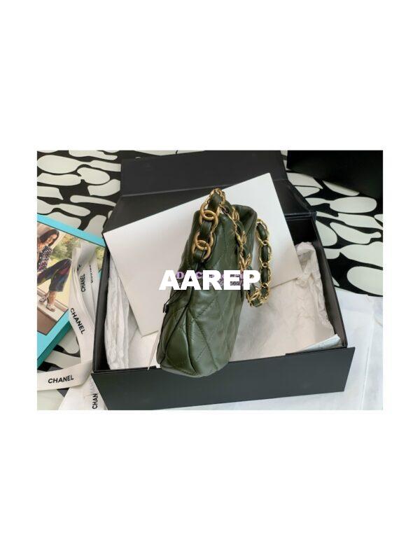 Replica Chanel Lambskin Hobo Handbag AS3562 Khaki 5