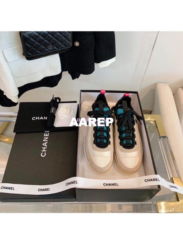 Replica Chanel Suede Calfskin & Velvet Sneakers G36299 Multicolor 4