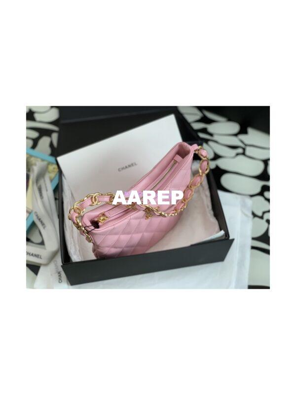 Replica Chanel Lambskin Hobo Handbag AS3562 Pink 2