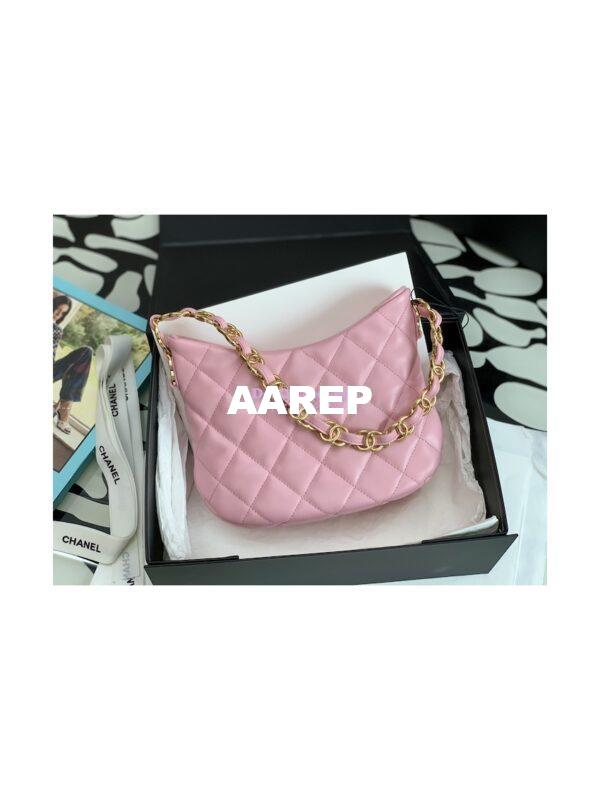 Replica Chanel Lambskin Hobo Handbag AS3562 Pink 3