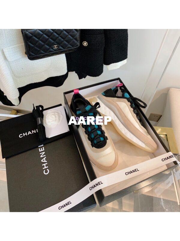 Replica Chanel Suede Calfskin & Velvet Sneakers G36299 Multicolor 5