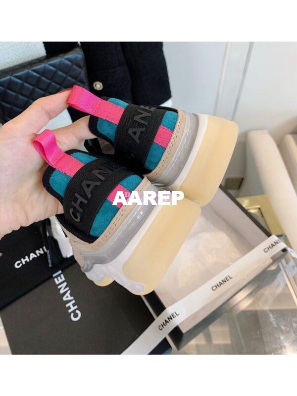 Replica Chanel Suede Calfskin & Velvet Sneakers G36299 Multicolor 7