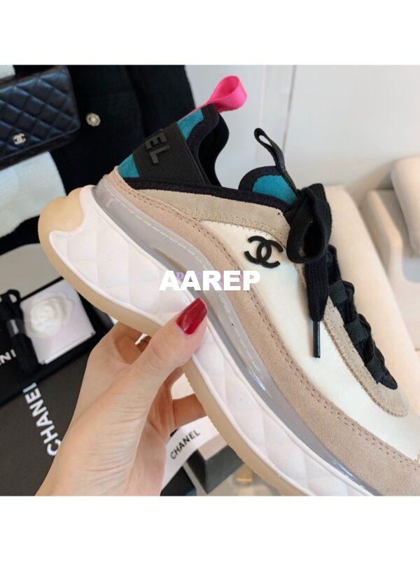 Replica Chanel Suede Calfskin & Velvet Sneakers G36299 Multicolor 8