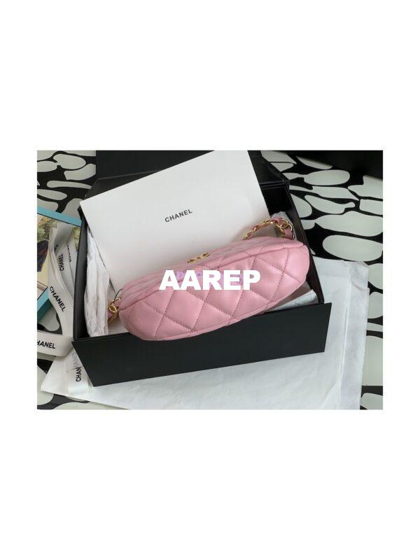 Replica Chanel Lambskin Hobo Handbag AS3562 Pink 9