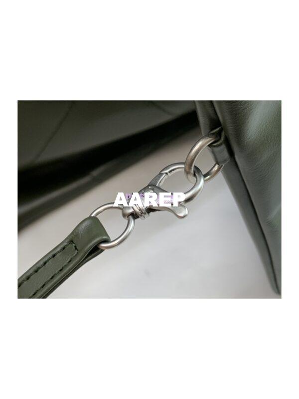 Replica Chanel 22 Handbag Shiny Calfskin & Silver Metal AS3260 AS3261 Khaki 19