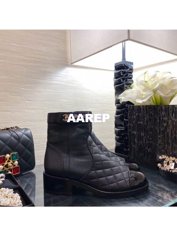 Replica Chanel Ankle Boots Calfskin G36763 Limited Black 3