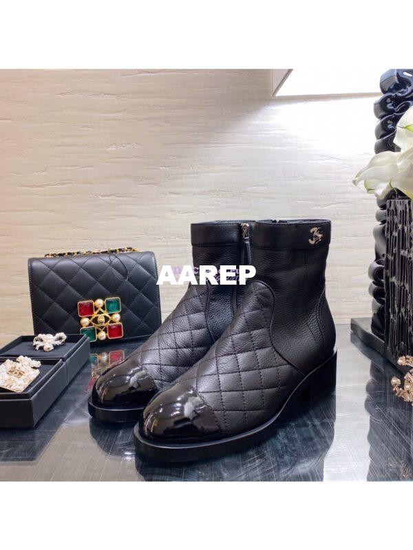 Replica Chanel Ankle Boots Calfskin G36763 Limited Black 4