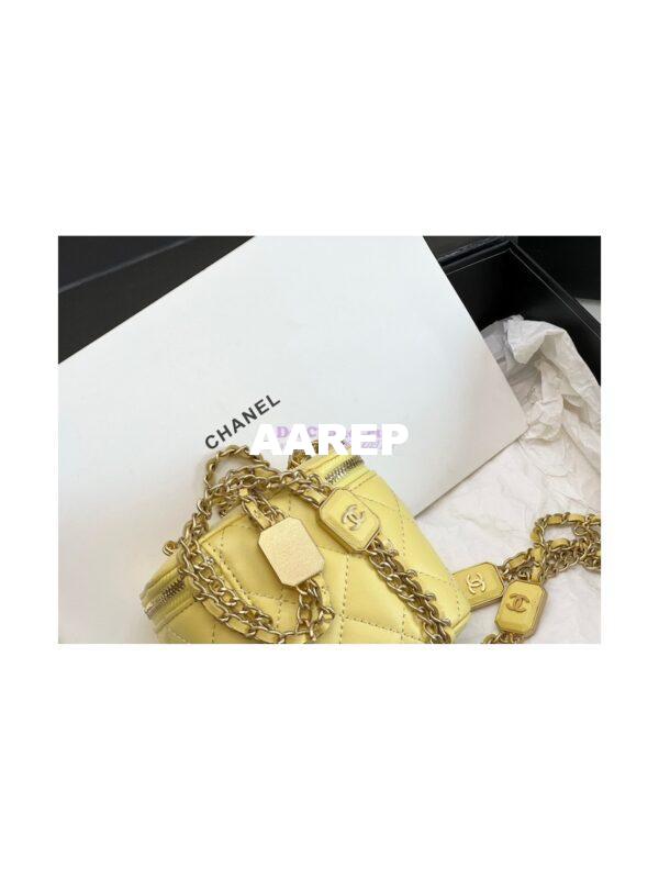 Replica Chanel Small Vanity With Chain in Lambskin AP2931 Yellow 5