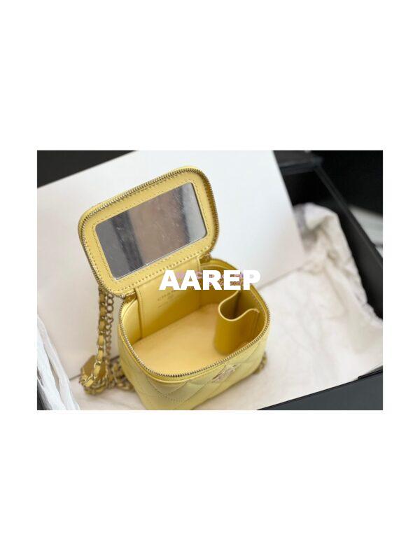 Replica Chanel Small Vanity With Chain in Lambskin AP2931 Yellow 8