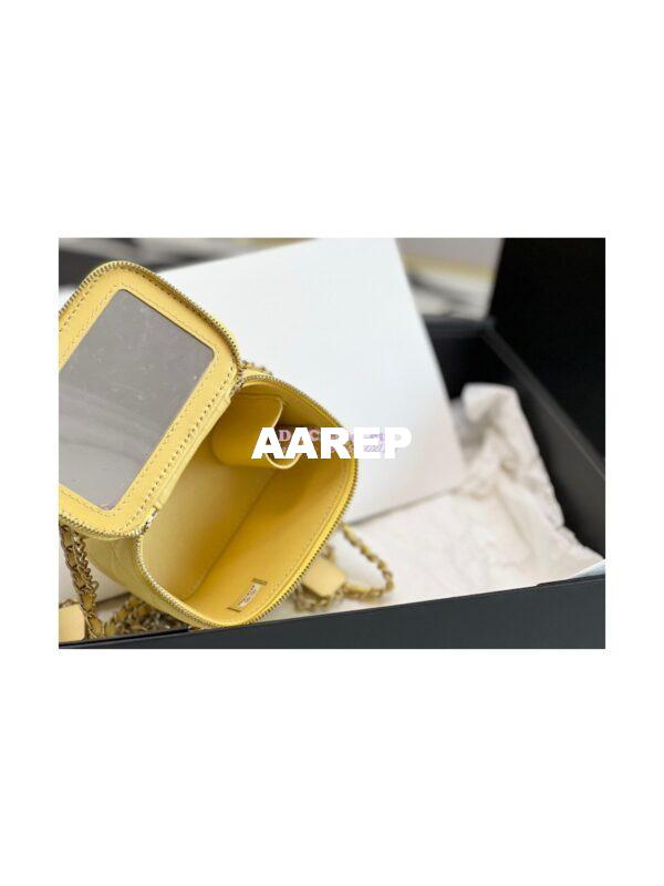 Replica Chanel Small Vanity With Chain in Lambskin AP2931 Yellow 9