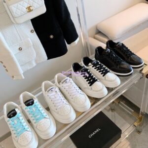 Replica Chanel Trainers Calfskin Sneakers white G36295