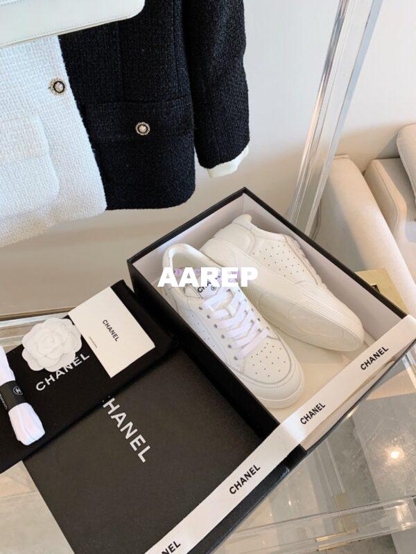 Replica Chanel Trainers Calfskin Sneakers white G36295 7