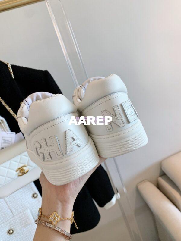 Replica Chanel Trainers Calfskin Sneakers white G36295 8