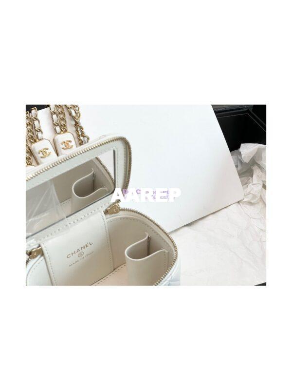 Replica Chanel Small Vanity With Chain in Lambskin AP2931 White 11