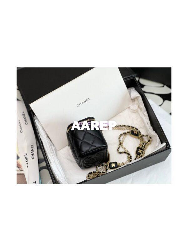 Replica Chanel Small Vanity With Chain in Lambskin AP2931 Black 5