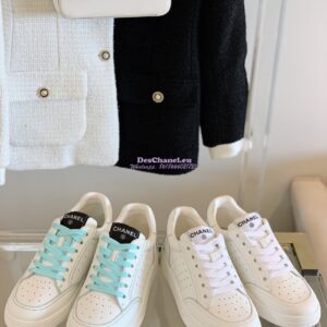 Replica Chanel Trainers Calfskin Sneakers whiteBlue G36295