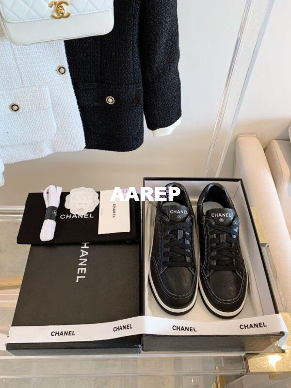 Replica Chanel Trainers Calfskin Sneakers G36295 Black 3