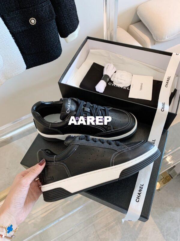 Replica Chanel Trainers Calfskin Sneakers G36295 Black 7