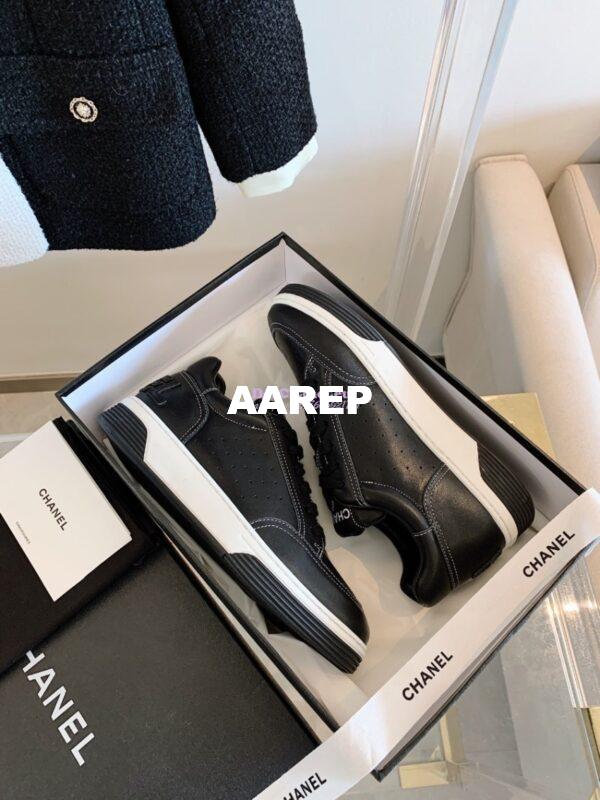 Replica Chanel Trainers Calfskin Sneakers G36295 Black 8
