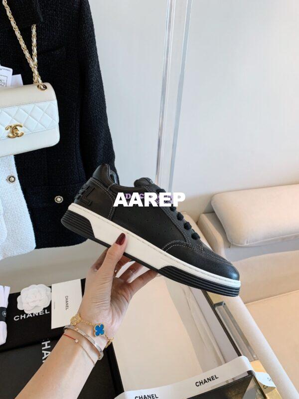 Replica Chanel Trainers Calfskin Sneakers G36295 Black 9