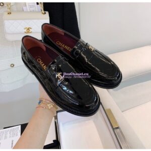 Replica Chanel New Loafers Patent Calfskin Black G36436 2