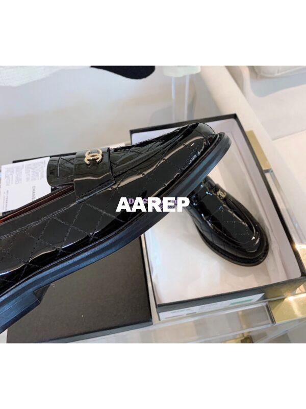Replica Chanel New Loafers Patent Calfskin Black G36436 8