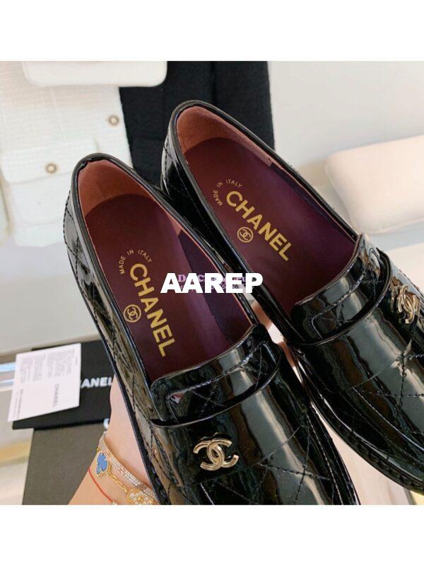 Replica Chanel New Loafers Patent Calfskin Black G36436 10