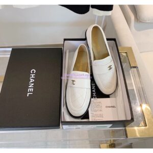 Replica Chanel New Loafers Lambskin White G36436 2