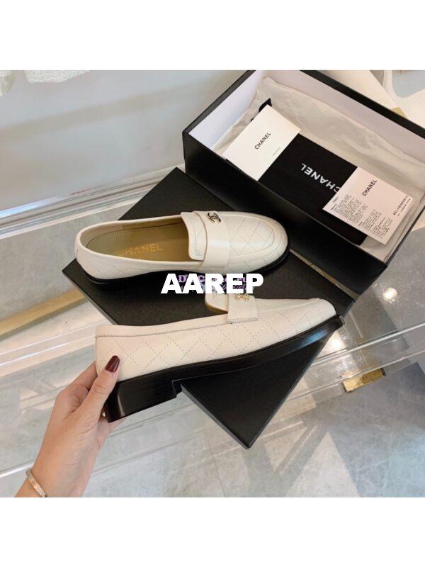 Replica Chanel New Loafers Lambskin White G36436 3