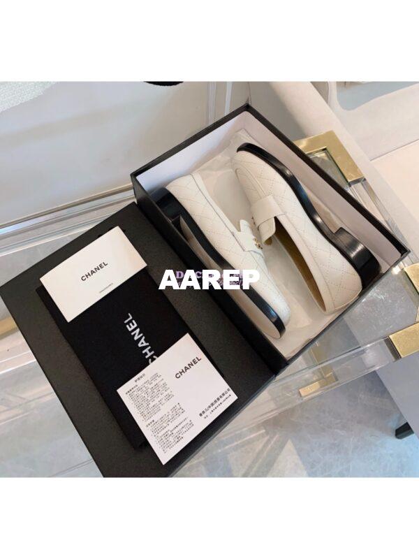 Replica Chanel New Loafers Lambskin White G36436 4