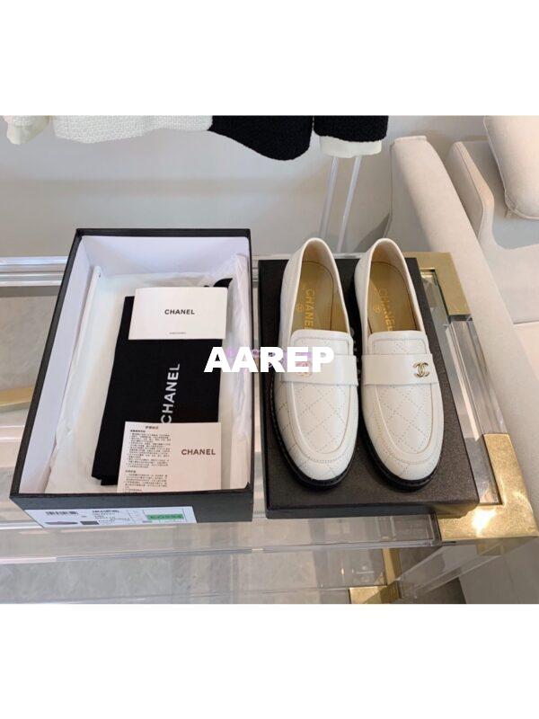 Replica Chanel New Loafers Lambskin White G36436 6