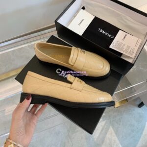 Replica Chanel New Loafers Lambskin Beige G36436 2