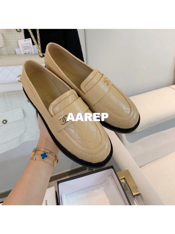 Replica Chanel New Loafers Lambskin Beige G36436 5