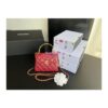 Replica Chanel Clutch With Chain in Lambskin with Enamel Handle AP2945 Light Pink 2