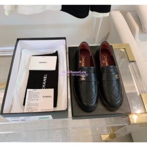 Replica Chanel New Loafers Lambskin Black G36436