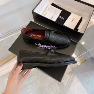 Replica Chanel New Loafers Lambskin Black G36436 2