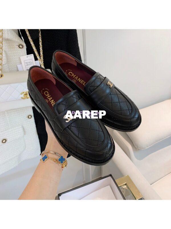 Replica Chanel New Loafers Lambskin Black G36436 4
