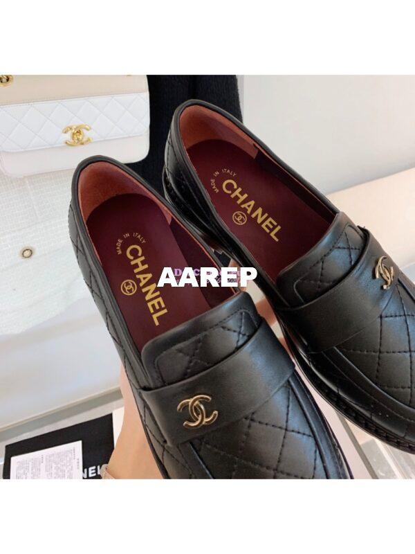 Replica Chanel New Loafers Lambskin Black G36436 6