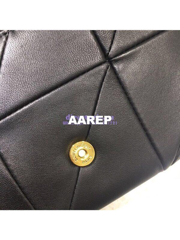 Replica YSL Saint Laurent Jamie Chain Wallet "Carré Rive Gauche " In Lambskin Black 8