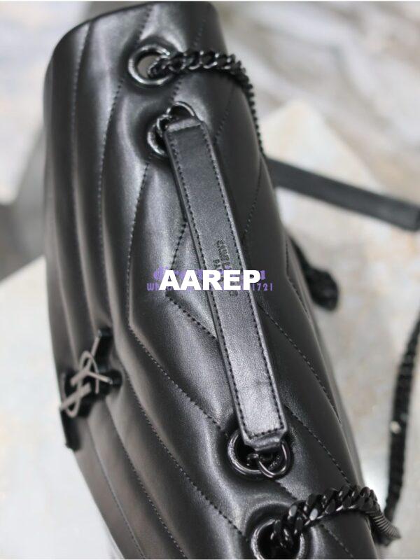 Replica YSL Saint Laurent Medium Loulou Bag In Black "Y" Matelassé Leather 459749 Black Hardware 11