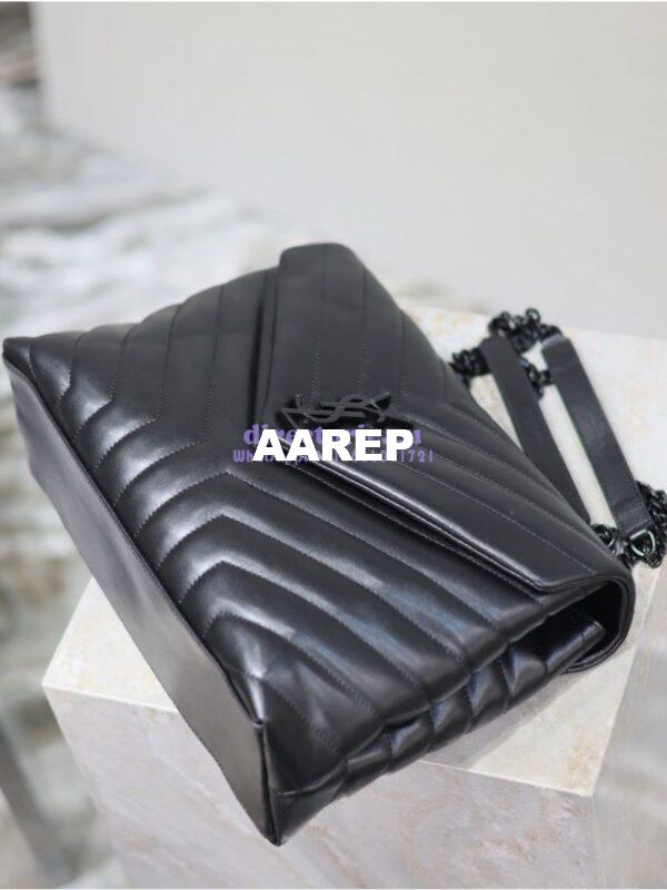 Replica YSL Saint Laurent Medium Loulou Bag In Black "Y" Matelassé Leather 459749 Black Hardware 12