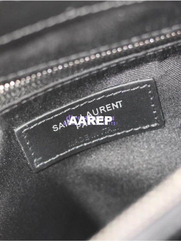 Replica YSL Saint Laurent Medium Loulou Bag In Black "Y" Matelassé Leather 459749 Silver Hardware 13