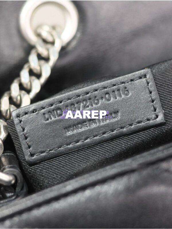 Replica YSL Saint Laurent Medium Loulou Bag In Black "Y" Matelassé Leather 459749 Silver Hardware 15