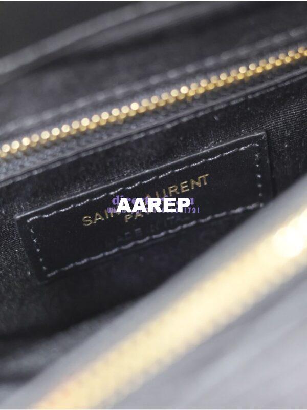 Replica YSL Saint Laurent Medium Loulou Bag In Black "Y" Matelassé Leather 459749 Gold Hardware 14