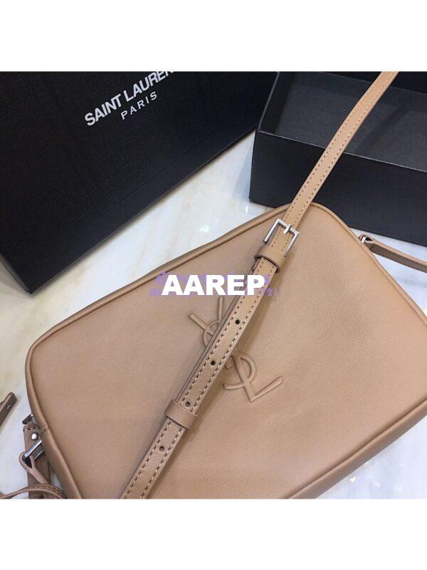 Replica YSL Saint Laurent Lou Camera Bag In Smooth Leather 520533 Light Taupe 3