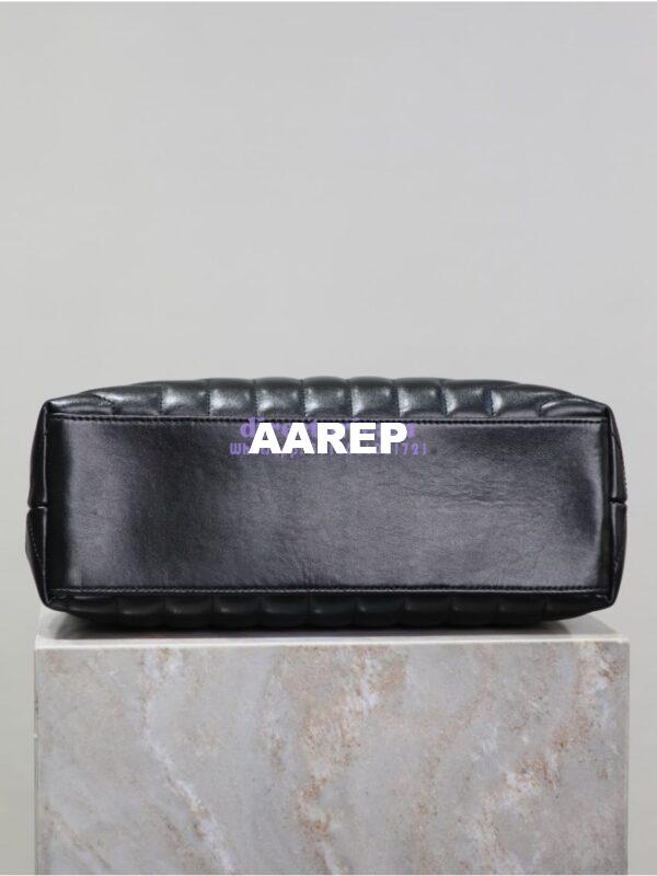 Replica YSL Saint Laurent Medium Loulou Bag In Black "Y" Matelassé Leather 459749 Gold Hardware 18